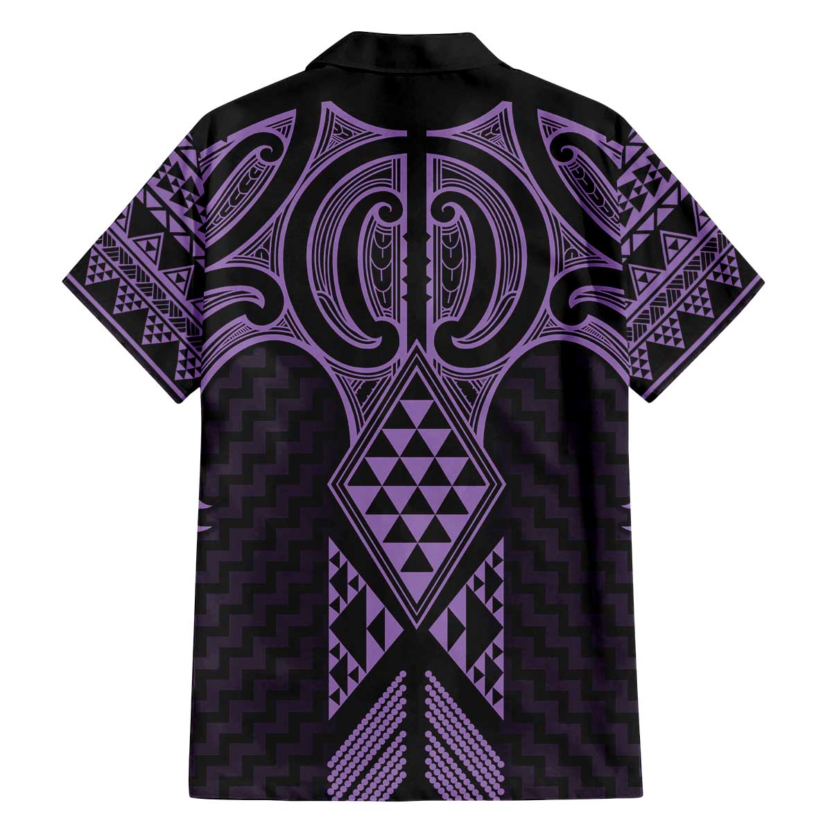 Waiporoporo Maori Ta Moko Poutama Art Family Matching Off The Shoulder Long Sleeve Dress and Hawaiian Shirt
