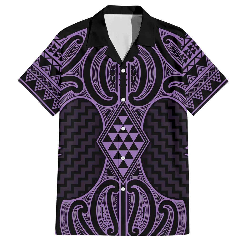 Waiporoporo Maori Ta Moko Poutama Art Family Matching Puletasi and Hawaiian Shirt