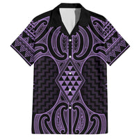 Waiporoporo Maori Ta Moko Poutama Art Family Matching Short Sleeve Bodycon Dress and Hawaiian Shirt