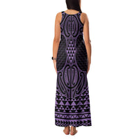 Waiporoporo Maori Ta Moko Poutama Art Family Matching Tank Maxi Dress and Hawaiian Shirt