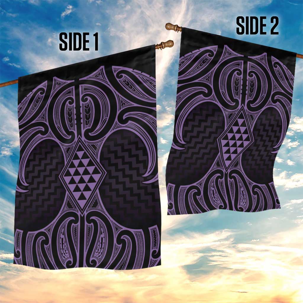 Waiporoporo Maori Ta Moko Poutama Art Garden Flag