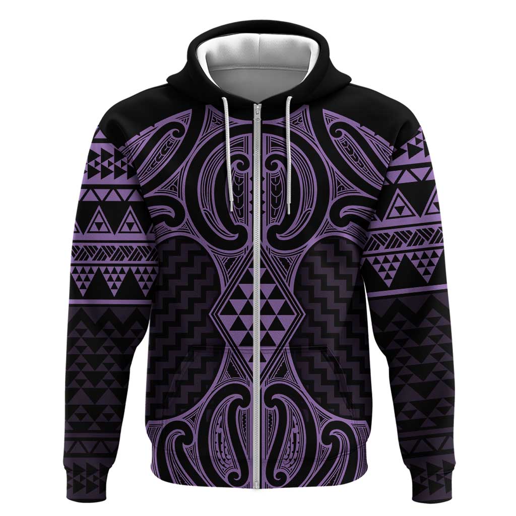 Waiporoporo Maori Ta Moko Poutama Art Hoodie