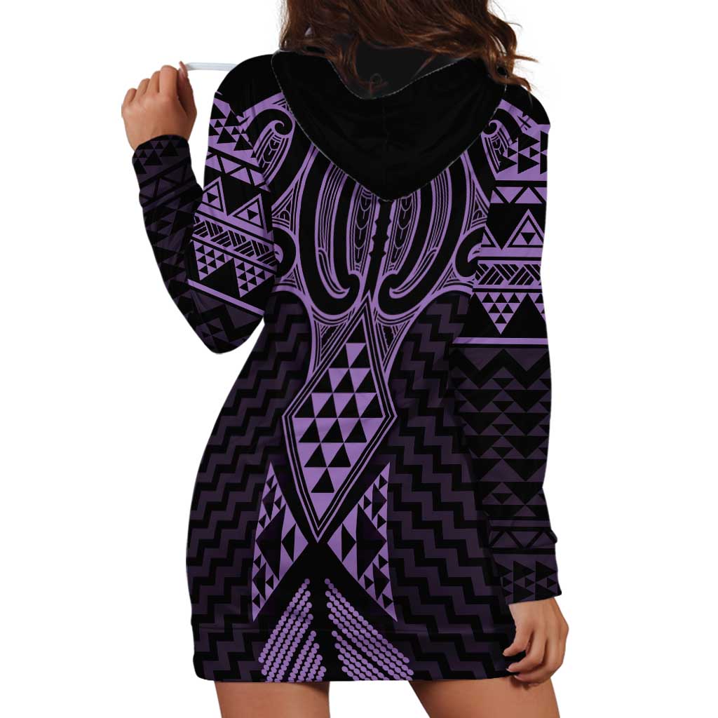 Waiporoporo Maori Ta Moko Poutama Art Hoodie Dress