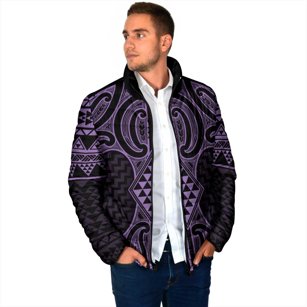 Waiporoporo Maori Ta Moko Poutama Art Padded Jacket - Polynesian Pride