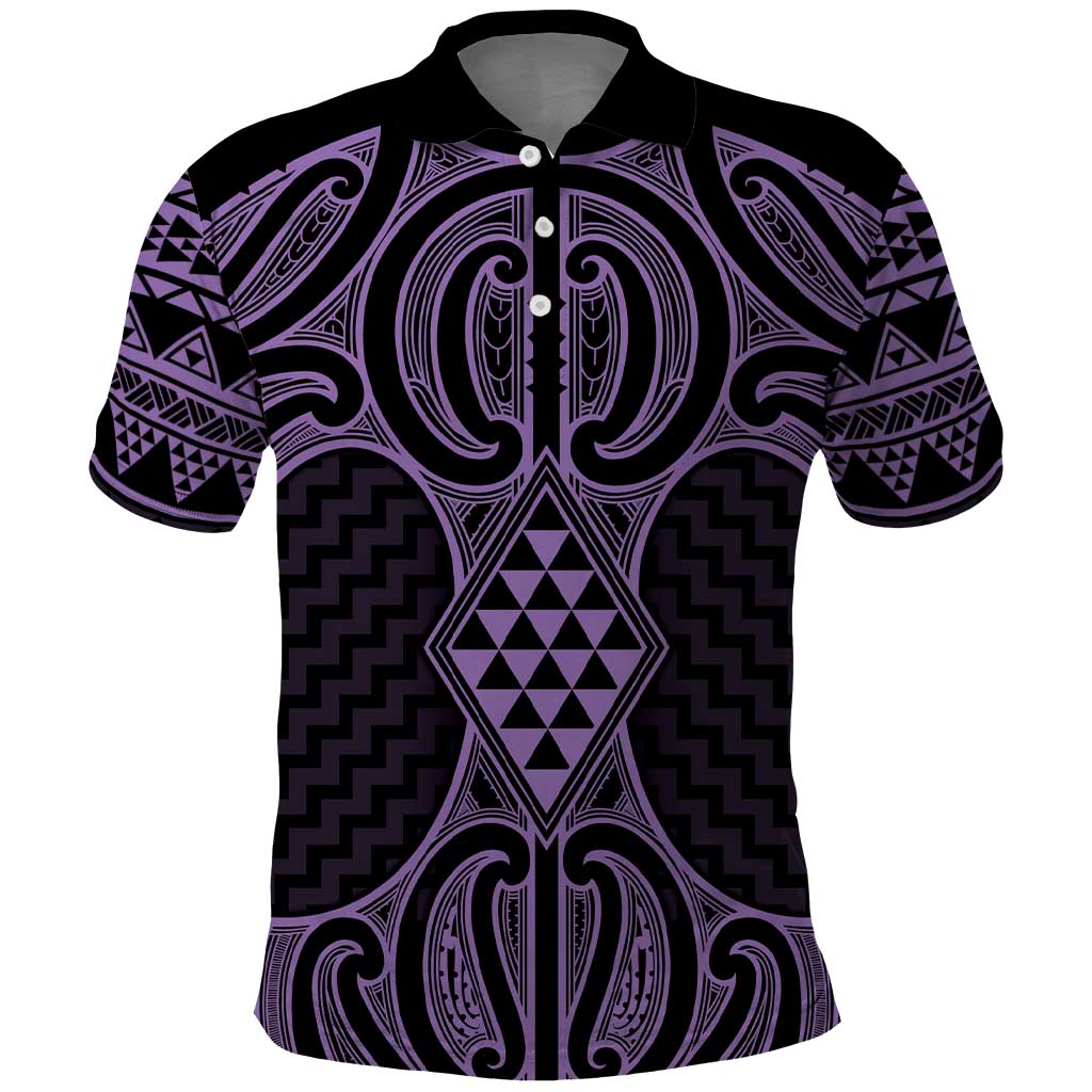 Waiporoporo Maori Ta Moko Poutama Art Polo Shirt