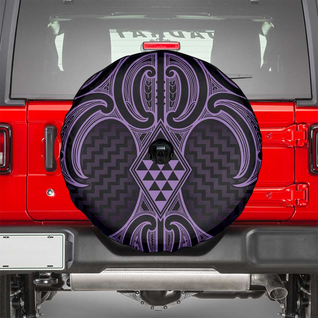 Waiporoporo Maori Ta Moko Poutama Art Spare Tire Cover