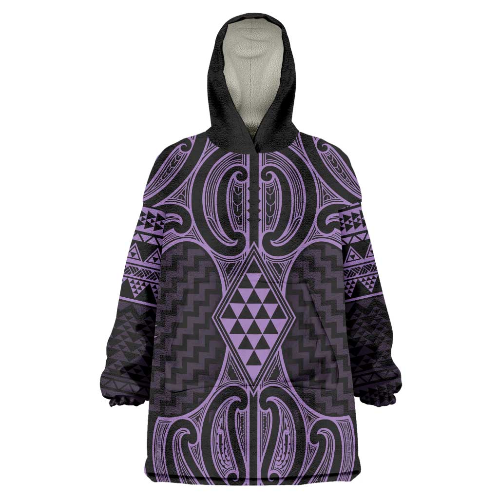 Waiporoporo Maori Ta Moko Poutama Art Wearable Blanket Hoodie