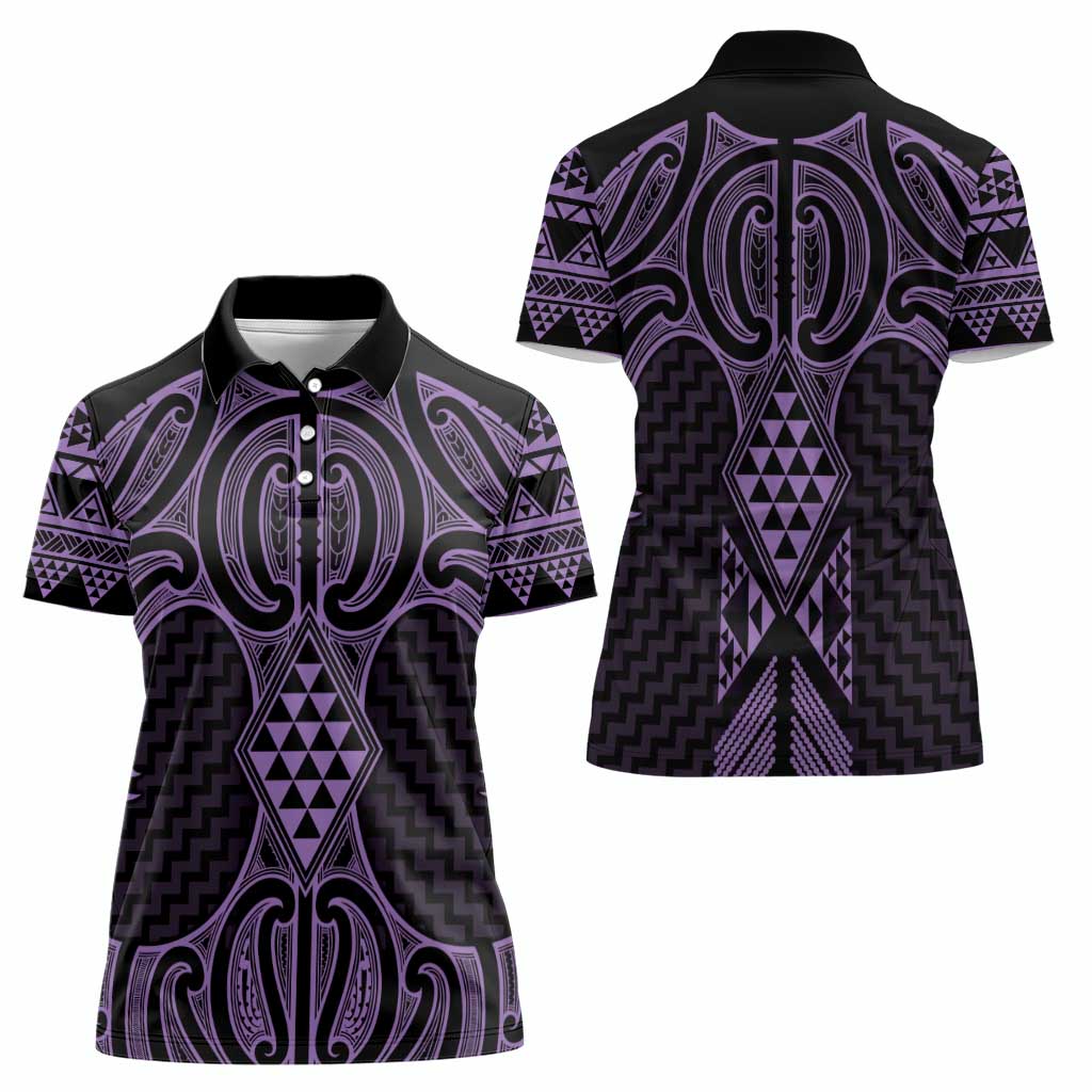 Waiporoporo Maori Ta Moko Poutama Art Women Polo Shirt