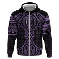 Waiporoporo Maori Ta Moko Poutama Art Zip Hoodie