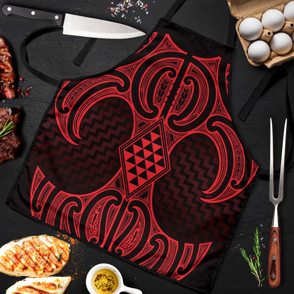 Whero Maori Ta Moko Poutama Art Apron - Polynesian Pride
