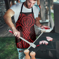 Whero Maori Ta Moko Poutama Art Apron - Polynesian Pride