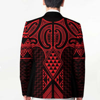 Whero Maori Ta Moko Poutama Art Blazer - Polynesian Pride