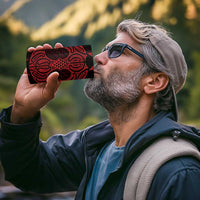 Whero Maori Ta Moko Poutama Art 4 in 1 Can Cooler Tumbler