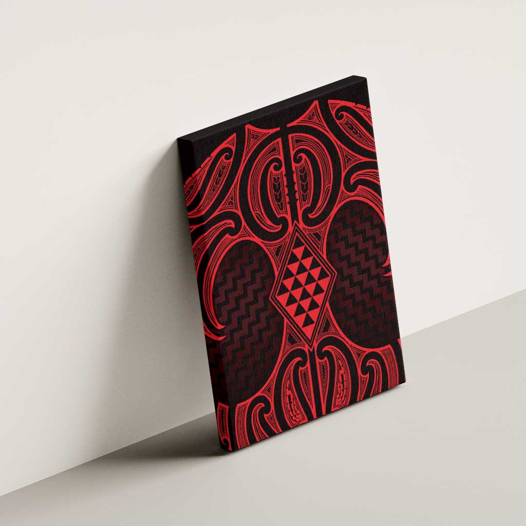 Whero Maori Ta Moko Poutama Art Canvas Wall Art