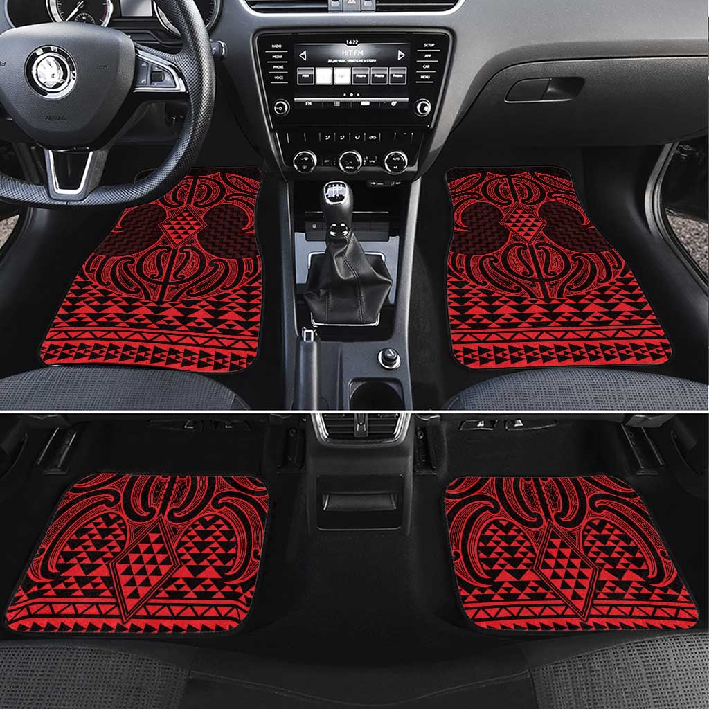 Whero Maori Ta Moko Poutama Art Car Mats