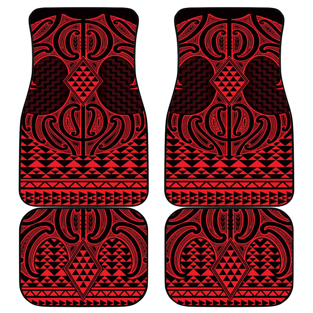Whero Maori Ta Moko Poutama Art Car Mats