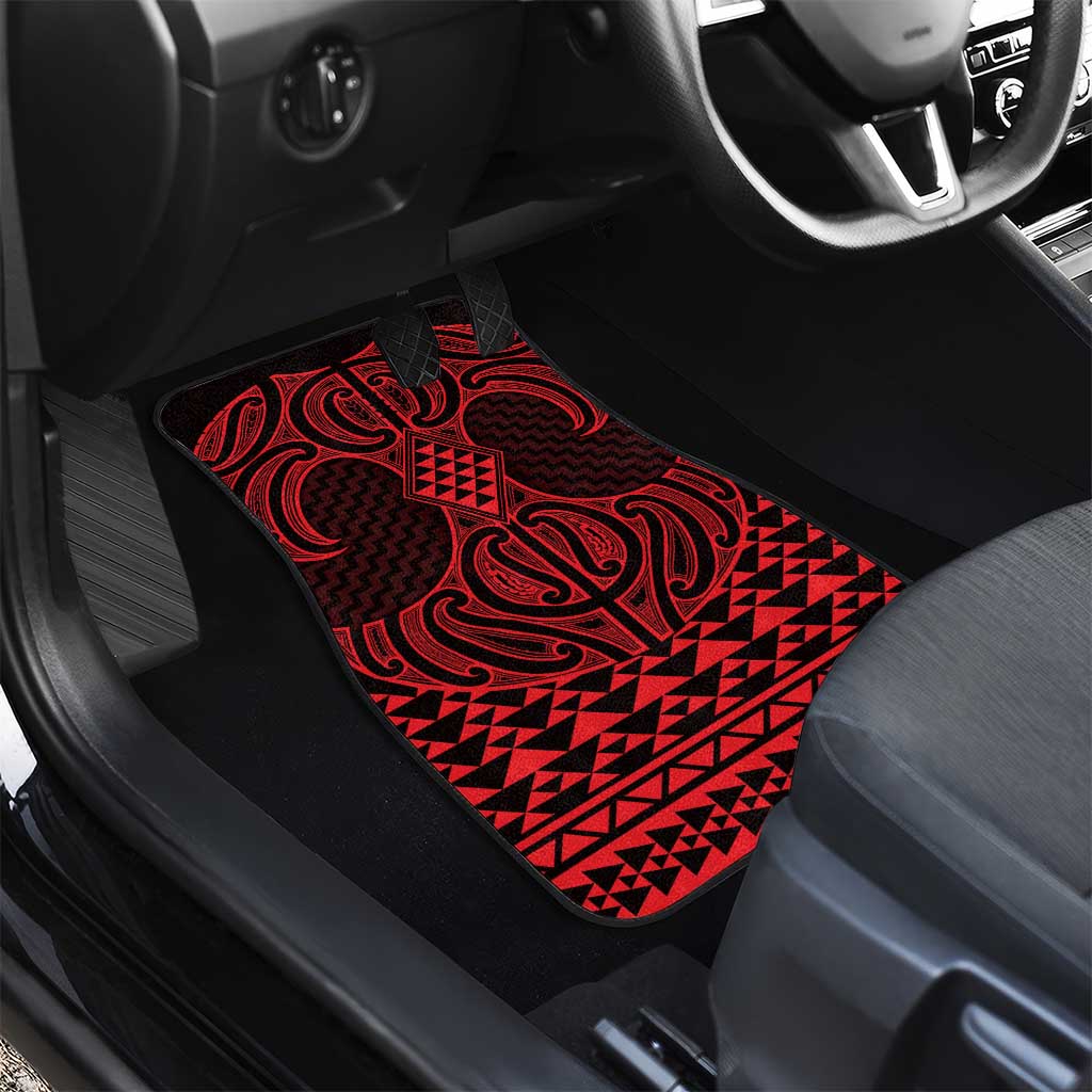 Whero Maori Ta Moko Poutama Art Car Mats