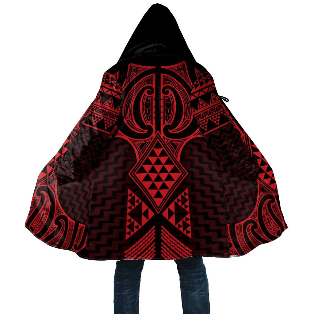 Whero Maori Ta Moko Poutama Art Cloak - Polynesian Pride