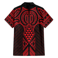 Whero Maori Ta Moko Poutama Art Family Matching Long Sleeve Bodycon Dress and Hawaiian Shirt