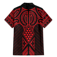 Whero Maori Ta Moko Poutama Art Family Matching Mermaid Dress and Hawaiian Shirt