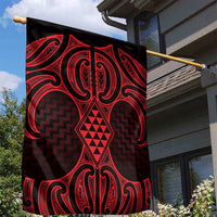 Whero Maori Ta Moko Poutama Art Garden Flag