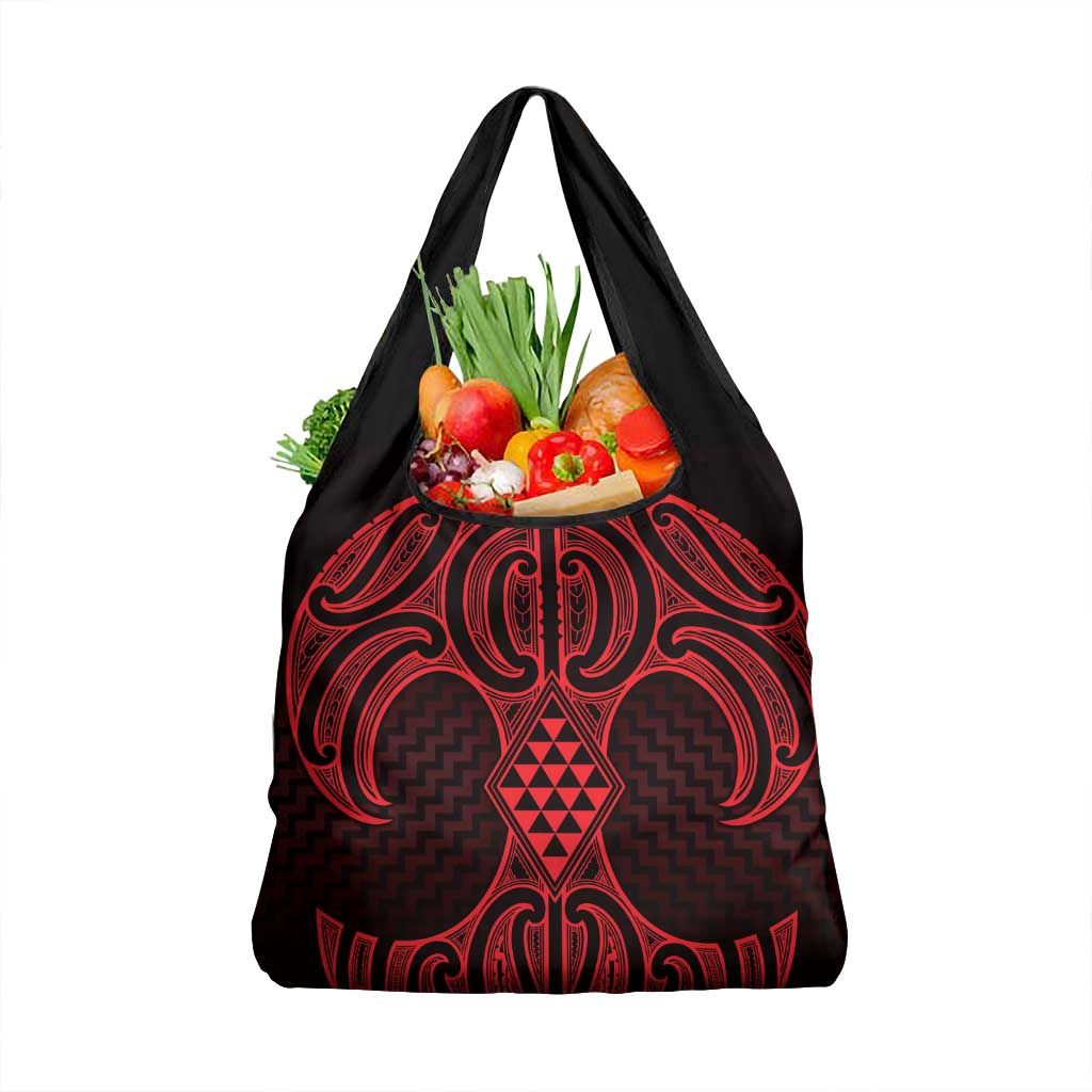 Whero Maori Ta Moko Poutama Art Grocery Bag