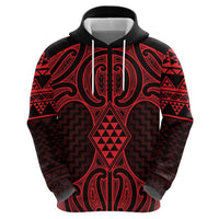 Whero Maori Ta Moko Poutama Art Hoodie
