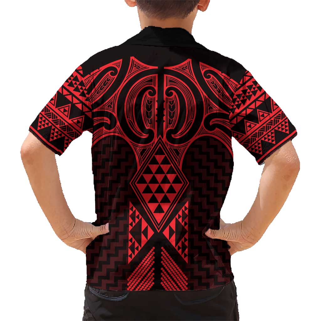 Whero Maori Ta Moko Poutama Art Kid Hawaiian Shirt