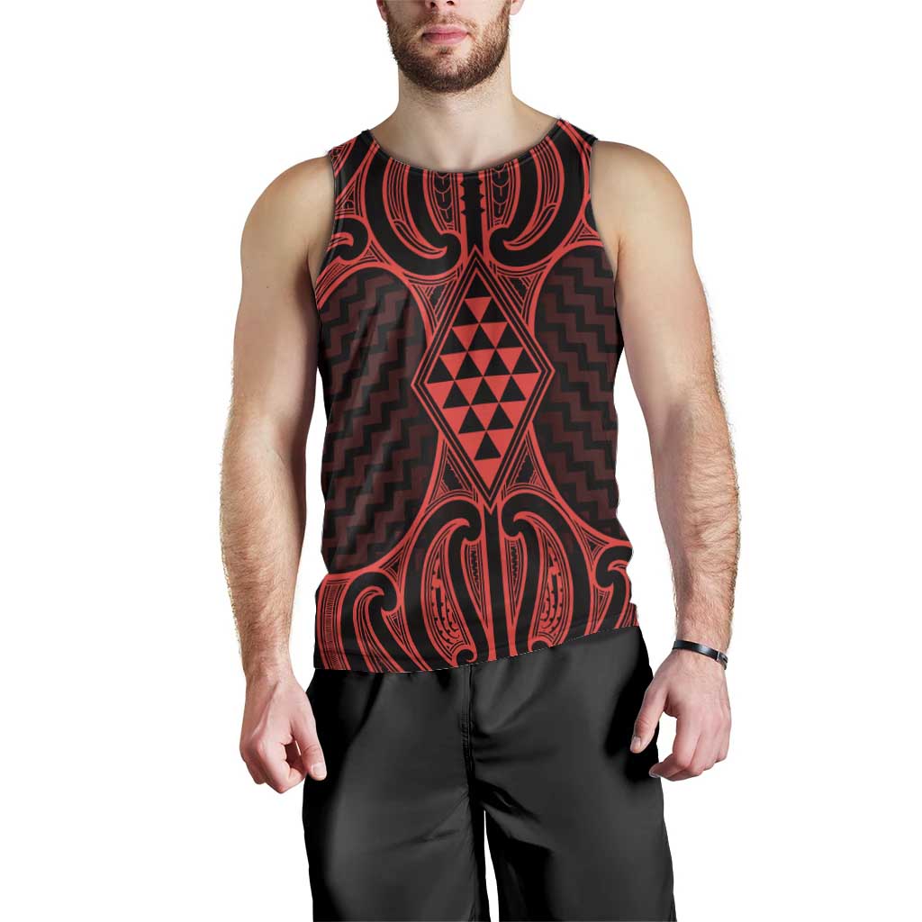 Whero Maori Ta Moko Poutama Art Men Tank Top