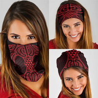 Whero Maori Ta Moko Poutama Art Neck Gaiter - Polynesian Pride