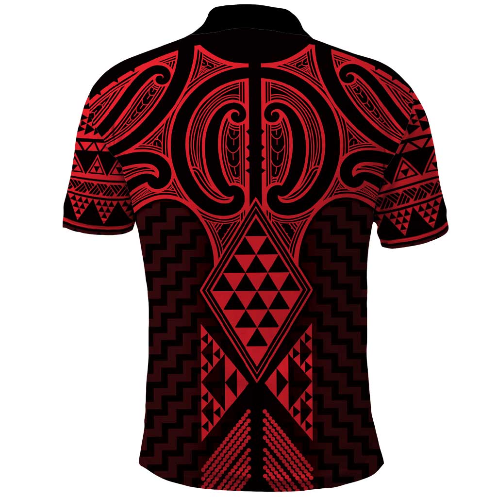 Whero Maori Ta Moko Poutama Art Polo Shirt