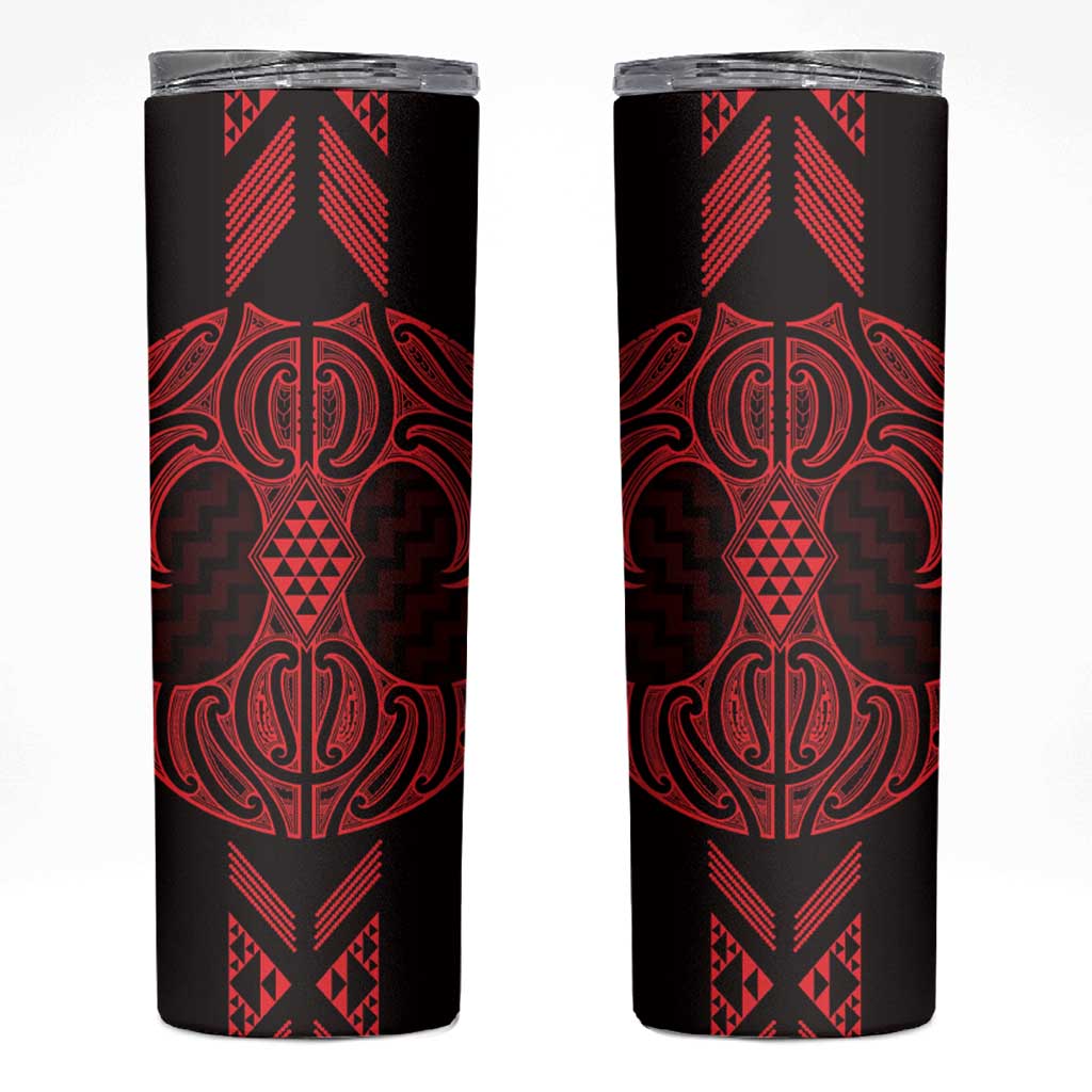 Whero Maori Ta Moko Poutama Art Skinny Tumbler