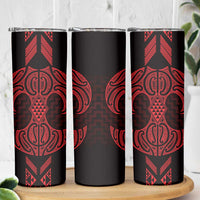 Whero Maori Ta Moko Poutama Art Skinny Tumbler