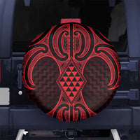 Whero Maori Ta Moko Poutama Art Spare Tire Cover
