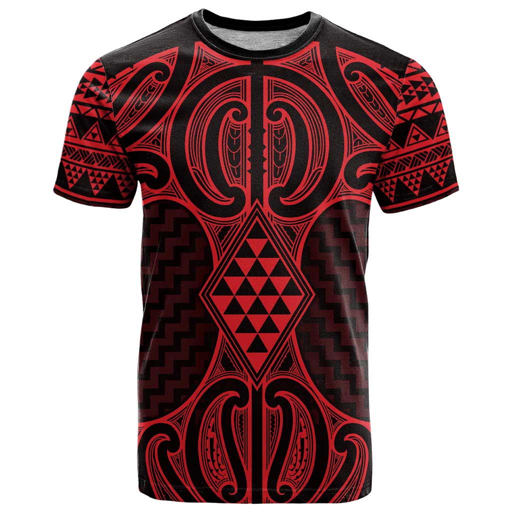 Whero Maori Ta Moko Poutama Art T Shirt