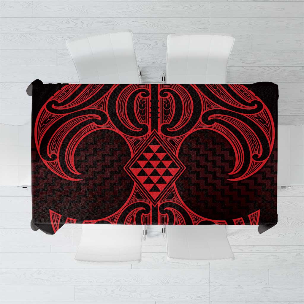 Whero Maori Ta Moko Poutama Art Tablecloth