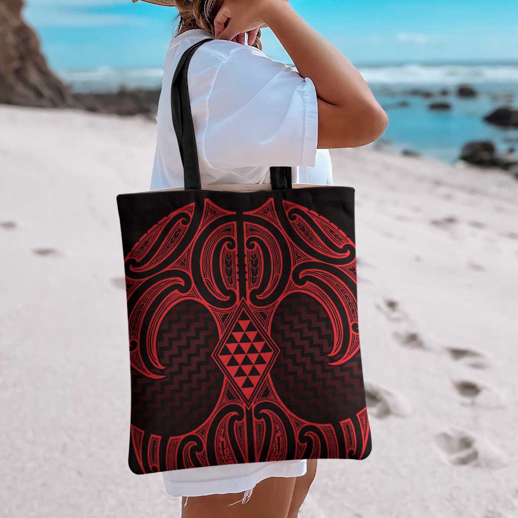 Whero Maori Ta Moko Poutama Art Tote Bag - Polynesian Pride