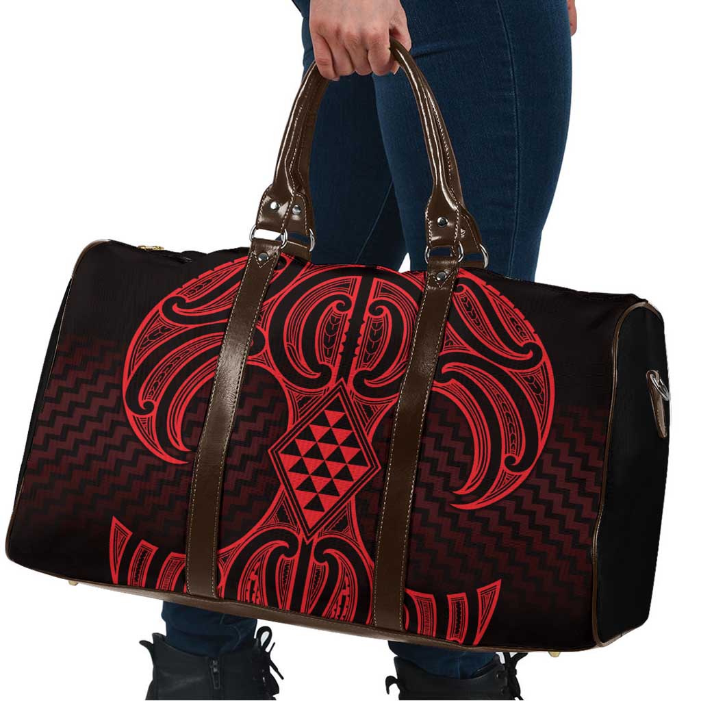 Whero Maori Ta Moko Poutama Art Travel Bag - Polynesian Pride