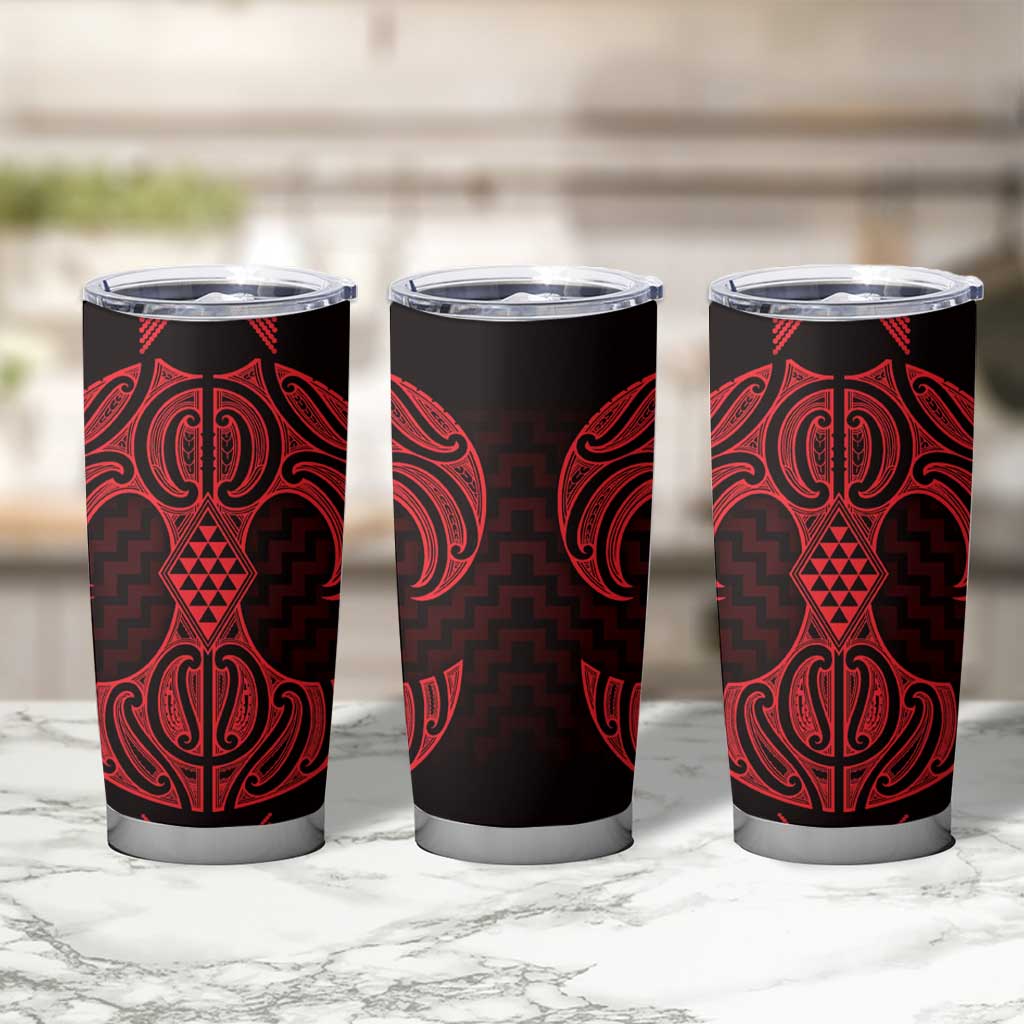 Whero Maori Ta Moko Poutama Art Tumbler Cup
