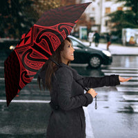 Whero Maori Ta Moko Poutama Art Umbrella - Polynesian Pride