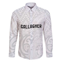 New Zealand Rangatira Custom Family Matching Mermaid Dress and Hawaiian Shirt All White Niho Taniwha Maori Tribal