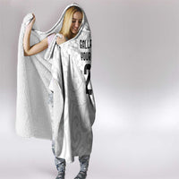 New Zealand Rangatira Custom Hooded Blanket All White Niho Taniwha Maori Tribal