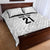 New Zealand Rangatira Custom Quilt Bed Set All White Niho Taniwha Maori Tribal