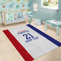 New Zealand Rugby Pacific Personalised Area Rug Maori Style Tribal Tapa Pattern