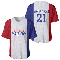 New Zealand Rugby Pacific Personalised Baseball Jersey Maori Style Tribal Tapa Pattern