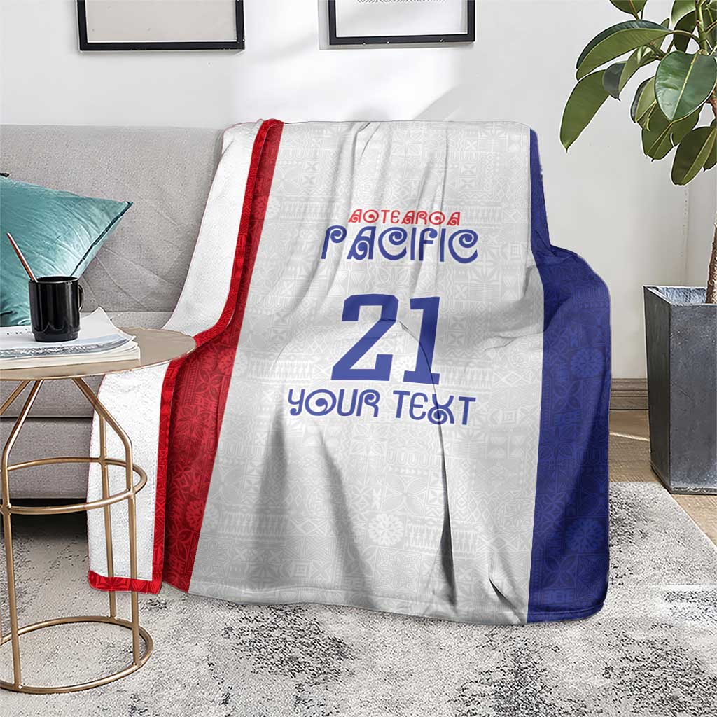 New Zealand Rugby Pacific Personalised Blanket Maori Style Tribal Tapa Pattern