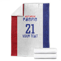 New Zealand Rugby Pacific Personalised Blanket Maori Style Tribal Tapa Pattern