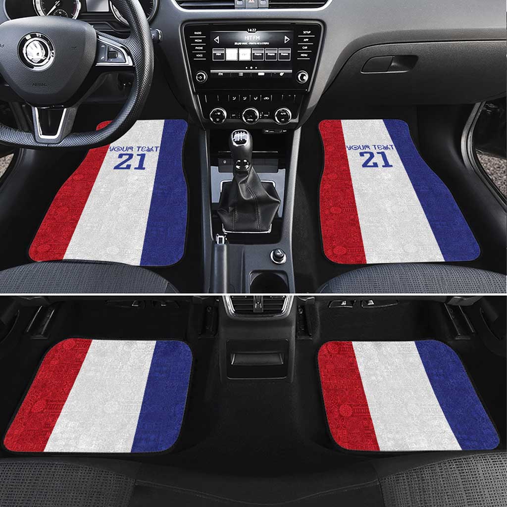 New Zealand Rugby Pacific Personalised Car Mats Maori Style Tribal Tapa Pattern
