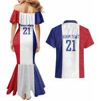 New Zealand Rugby Pacific Personalised Couples Matching Mermaid Dress and Hawaiian Shirt Maori Style Tribal Tapa Pattern