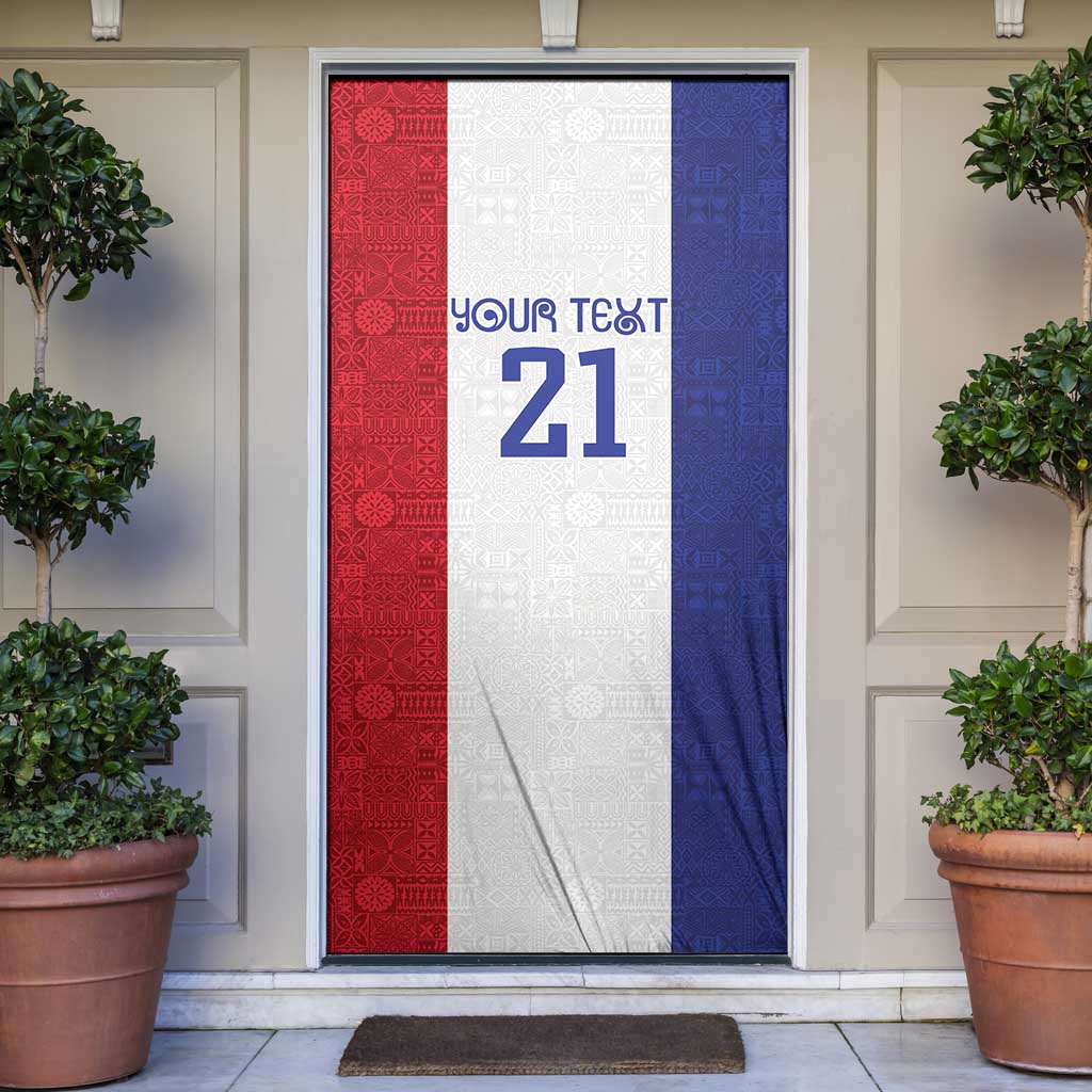 New Zealand Rugby Pacific Personalised Door Cover Maori Style Tribal Tapa Pattern - Polynesian Pride